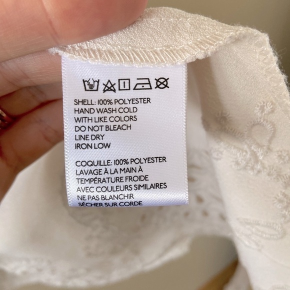 Anthropologie Staring at Stars White Eyelet Fit and Flare Boho White Dress Size - Picture 9 of 10